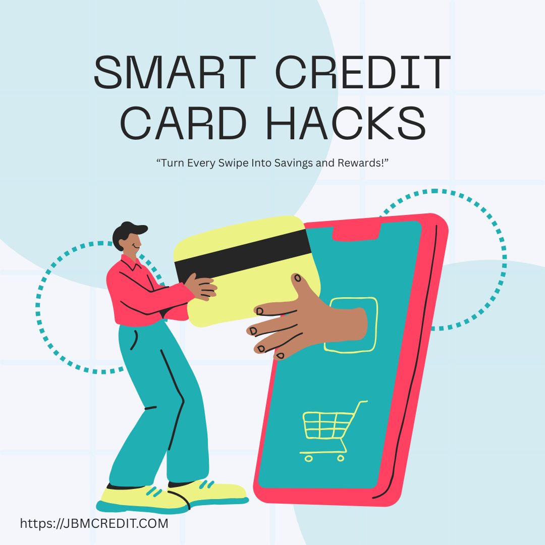 Blue and Pink Colorful Credit Card Hacks Tips and Tricks Instagram Post